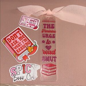 Spicy Book Lovers Handcrafted bookmark by me 🌶️